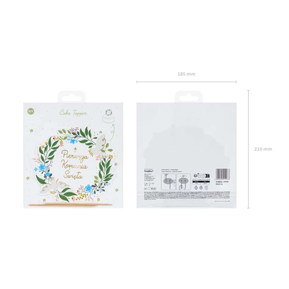 Tortadísz elsőáldozás 16,7x20 cm mix