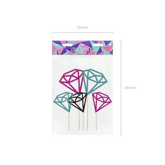 Tortadísz gyémántok 12,5-25,5 cm S/5