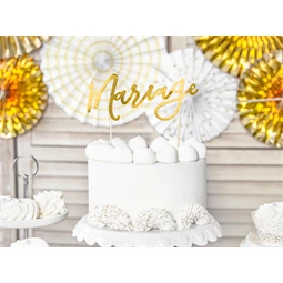 Tortadísz házasság arany 22,5 cm