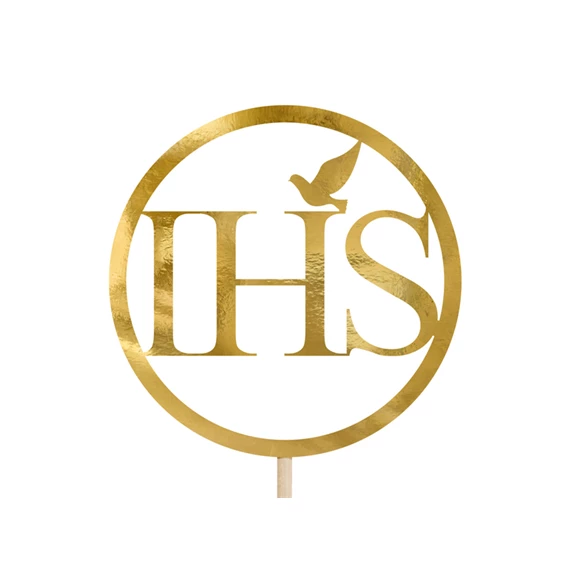 Tortadísz ihs arany 22 cm