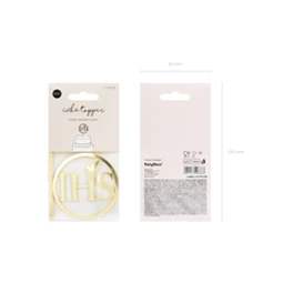 Tortadísz ihs arany 22 cm