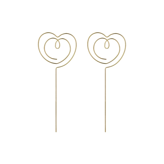 Tortadísz szív arany 12x4,5 cm S/2