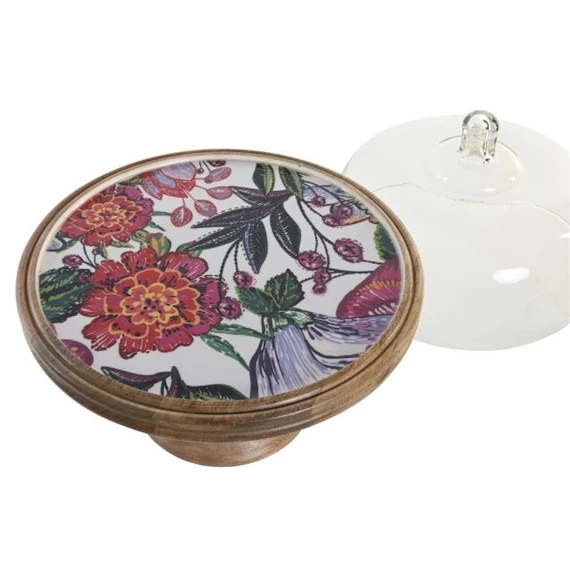 Tortatál tetővel virágos 30x30x33 cm