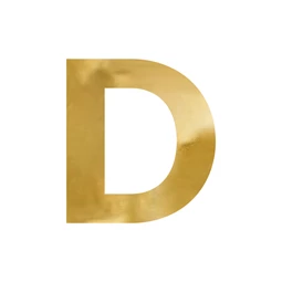 Tükör betű d arany 55x60 cm
