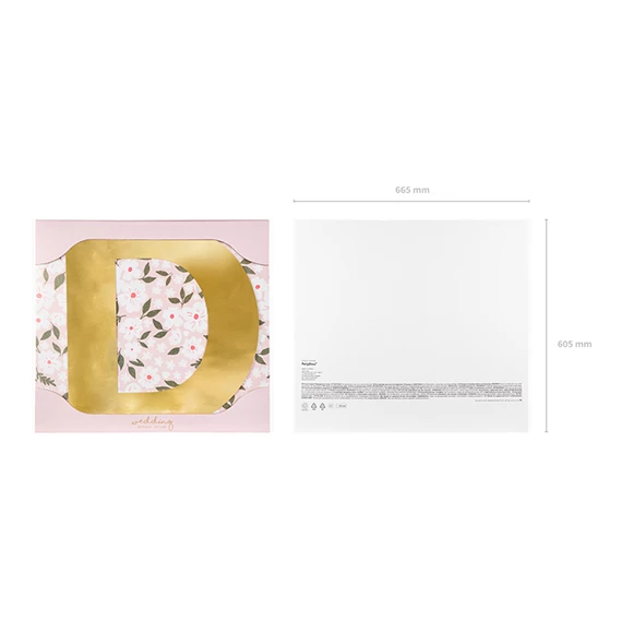 Tükör betű d arany 55x60 cm