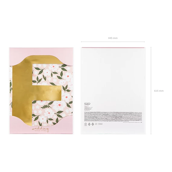 Tükör betű f arany 40x60 cm