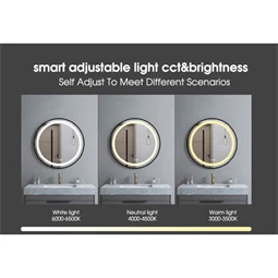 Tükör egész alakos, LED-es 60x0,5x165 cm