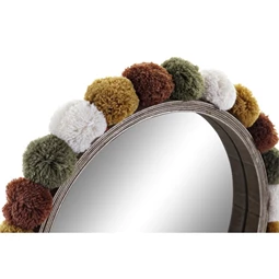 Tükör pomponnal 31x4x31 cm