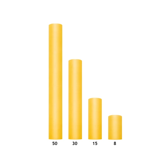 Tüll sima sárga 0,15 cm x 9 m