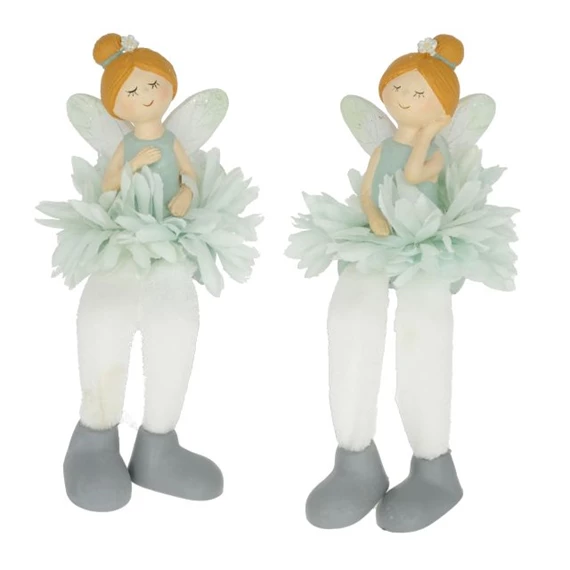 Tündér virágszoknyában, lógólábú 6x4,5x8,5 cm 2 féle