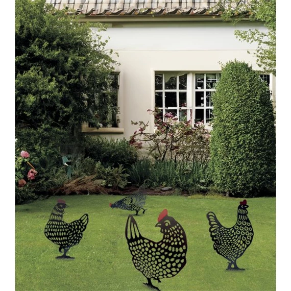 Tyúk sziluett leszúrható 32x54 cm