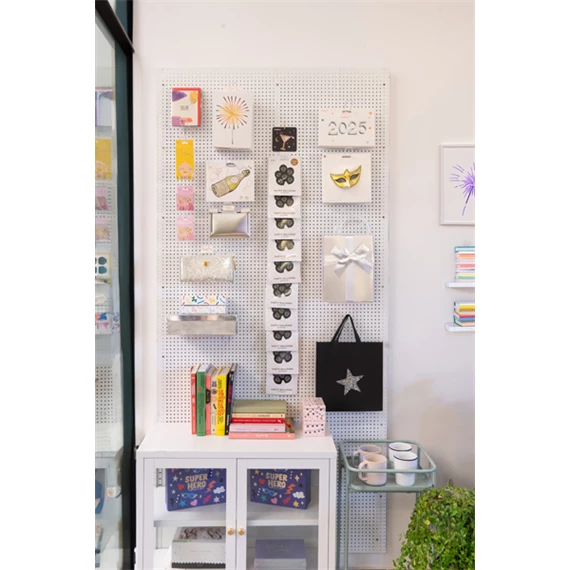 Újévi műanyag akasztószalag 10 kampóval, 1075 mm