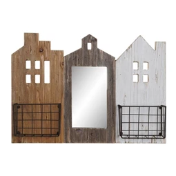 Újságtartó házakkal 57x10x40 cm