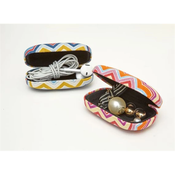 Utazó tok, csíkos 4,9x3,2x8,6 cm