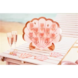 Üveg matrica menyasszony és koszorúslány rózsaarany 7,5-10x3-4,5 cm S/6