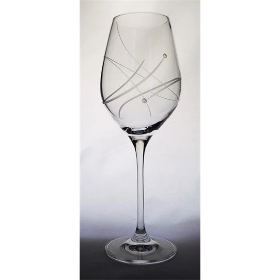 Boros pohár Swarovski kristállyal 360 ml 22,5x8 cm S/2