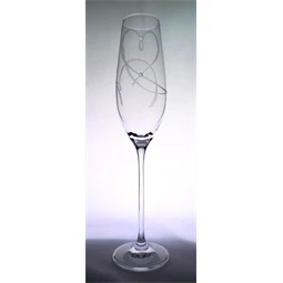 Pezsgős pohár Swarovski kristállyal 210 ml 26,3x6,6 cm S/2