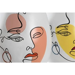 Váza absztrakt arccal 22,5x22,5x29 cm 2 féle