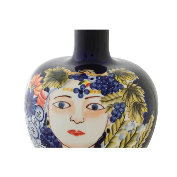 Váza női arc mintával 17x17x30 cm