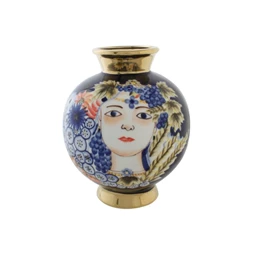 Váza női arc mintával 19x19x23 cm