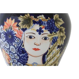 Váza női arc mintával 22x22x42 cm