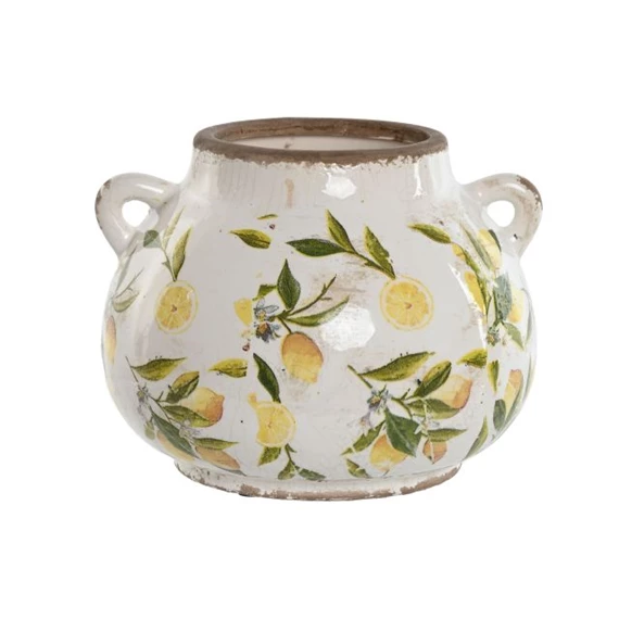 Váza citrom mintás 21x20x16 cm