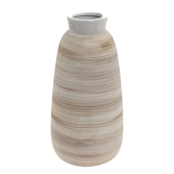 Váza csíkos 13x13x27 cm