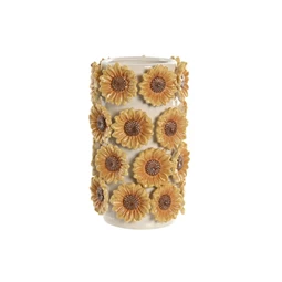 Váza virágokkal 14x14x22 cm