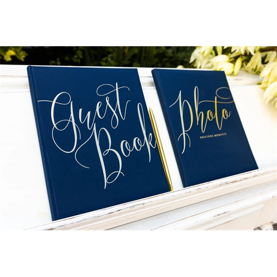 Vendégkönyv 20x24,5 cm sötétkék 22 oldal