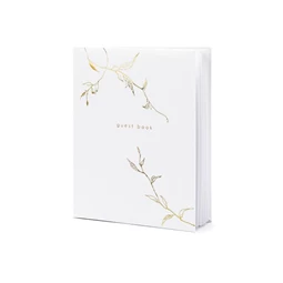 Vendégkönyv 22 oldalas 20x24,5 cm fehér,arany