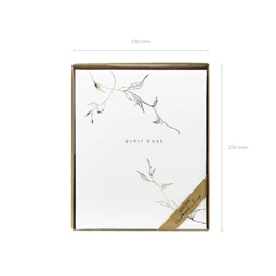 Vendégkönyv 22 oldalas 20x24,5 cm fehér,arany