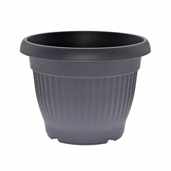 Virágcserép Campana bordázott, kerek 25x12x15 cm