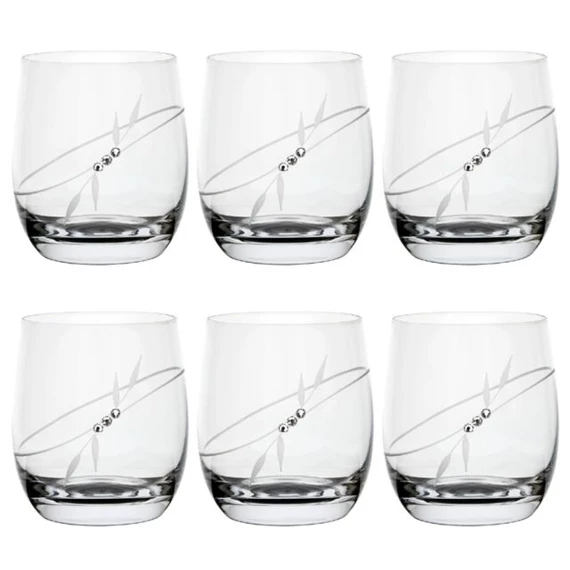 Whisky pohár Swarovski kristállyal 350 ml 9,5x8,4 cm S/6