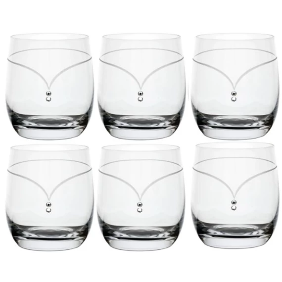 Whisky pohár Swarovski kristállyal 350 ml 9,5x8,4 cm S/6