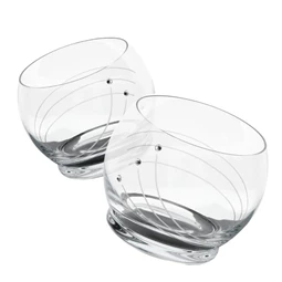 Whisky pohár gömb talppal, Swarovski kristállyal 360 ml S/6
